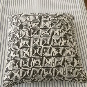 Geometric Black and White Throw Pillow